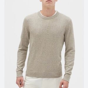 Banana Republic Men's Light Beige Premium Luxe Yarn Crewneck Sweater Size XL